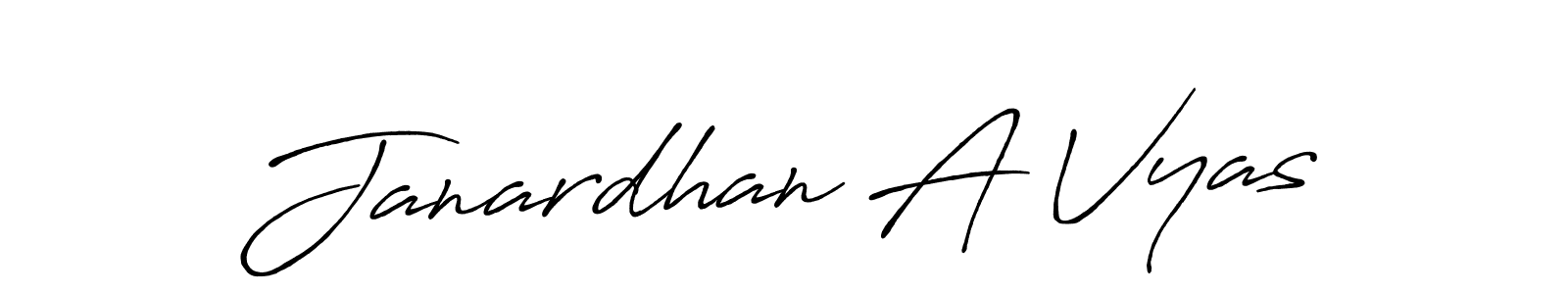 Design your own signature with our free online signature maker. With this signature software, you can create a handwritten (Antro_Vectra_Bolder) signature for name Janardhan A Vyas. Janardhan A Vyas signature style 7 images and pictures png