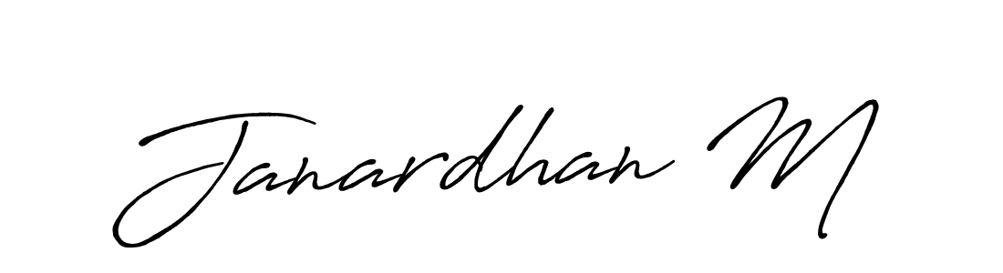 Also You can easily find your signature by using the search form. We will create Janardhan M name handwritten signature images for you free of cost using Antro_Vectra_Bolder sign style. Janardhan M signature style 7 images and pictures png