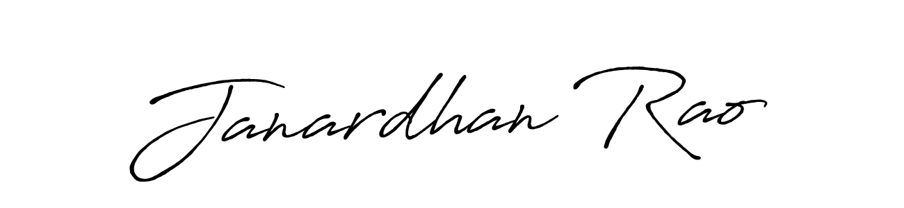 Create a beautiful signature design for name Janardhan Rao. With this signature (Antro_Vectra_Bolder) fonts, you can make a handwritten signature for free. Janardhan Rao signature style 7 images and pictures png