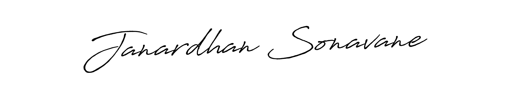 Create a beautiful signature design for name Janardhan Sonavane. With this signature (Antro_Vectra_Bolder) fonts, you can make a handwritten signature for free. Janardhan Sonavane signature style 7 images and pictures png