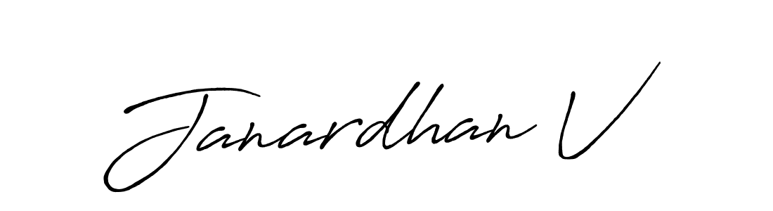 How to make Janardhan V signature? Antro_Vectra_Bolder is a professional autograph style. Create handwritten signature for Janardhan V name. Janardhan V signature style 7 images and pictures png