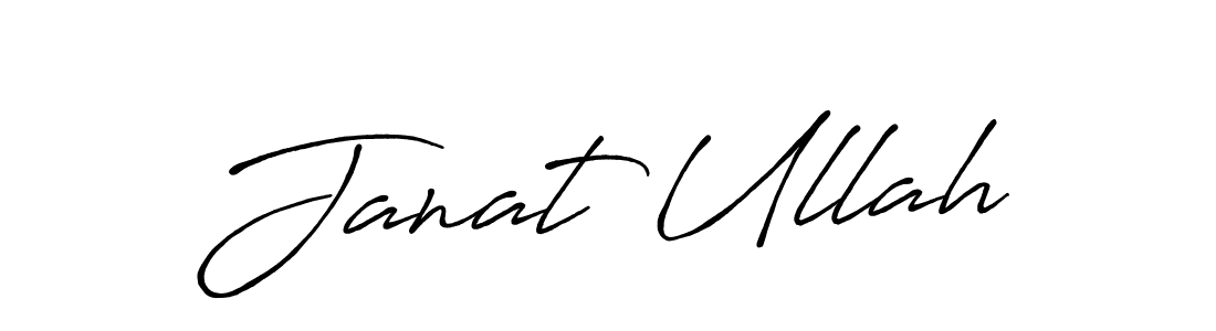 Also You can easily find your signature by using the search form. We will create Janat Ullah name handwritten signature images for you free of cost using Antro_Vectra_Bolder sign style. Janat Ullah signature style 7 images and pictures png