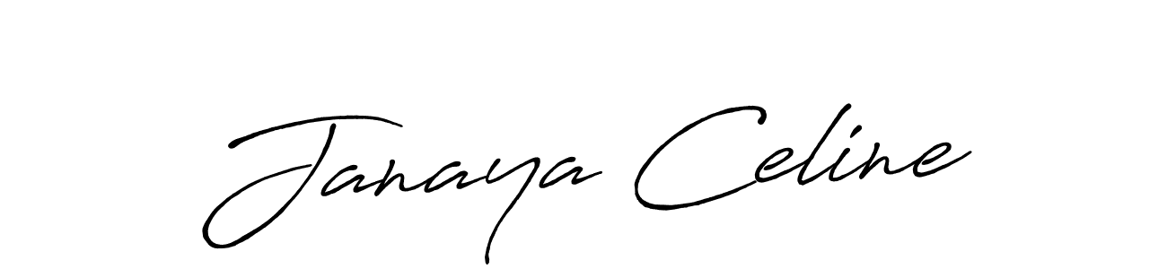 The best way (Antro_Vectra_Bolder) to make a short signature is to pick only two or three words in your name. The name Janaya Celine include a total of six letters. For converting this name. Janaya Celine signature style 7 images and pictures png