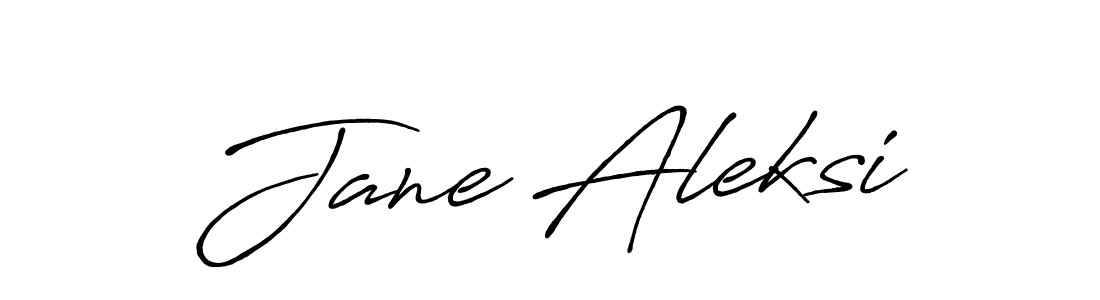 Design your own signature with our free online signature maker. With this signature software, you can create a handwritten (Antro_Vectra_Bolder) signature for name Jane Aleksi. Jane Aleksi signature style 7 images and pictures png