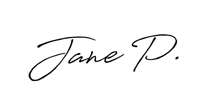 Also You can easily find your signature by using the search form. We will create Jane P. name handwritten signature images for you free of cost using Antro_Vectra_Bolder sign style. Jane P. signature style 7 images and pictures png