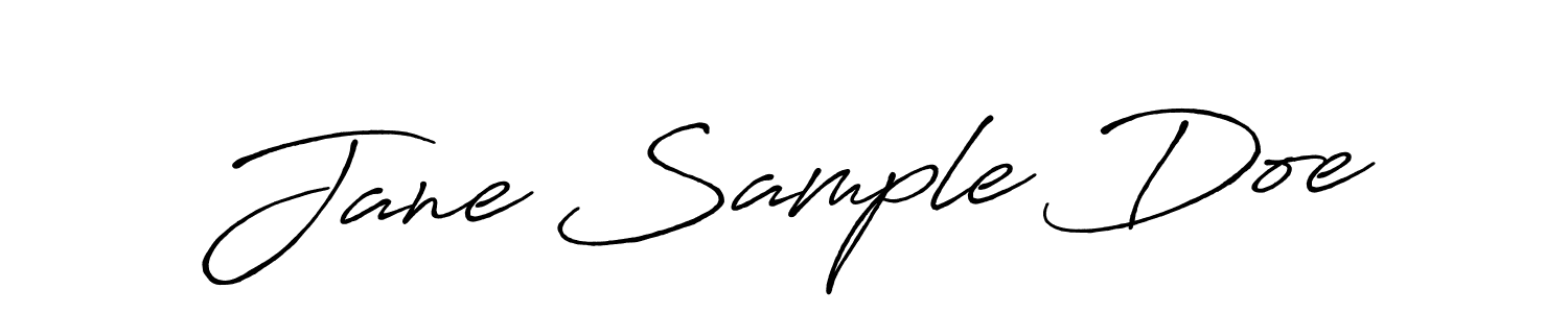 Create a beautiful signature design for name Jane Sample Doe. With this signature (Antro_Vectra_Bolder) fonts, you can make a handwritten signature for free. Jane Sample Doe signature style 7 images and pictures png
