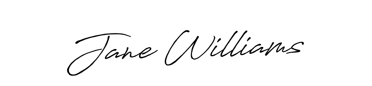 Jane Williams stylish signature style. Best Handwritten Sign (Antro_Vectra_Bolder) for my name. Handwritten Signature Collection Ideas for my name Jane Williams. Jane Williams signature style 7 images and pictures png