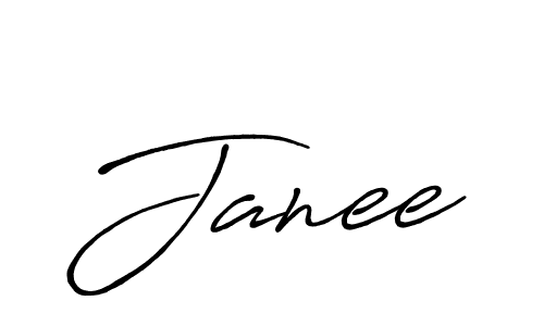 Design your own signature with our free online signature maker. With this signature software, you can create a handwritten (Antro_Vectra_Bolder) signature for name Janee. Janee signature style 7 images and pictures png