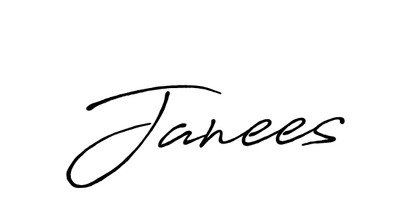 You should practise on your own different ways (Antro_Vectra_Bolder) to write your name (Janees) in signature. don't let someone else do it for you. Janees signature style 7 images and pictures png