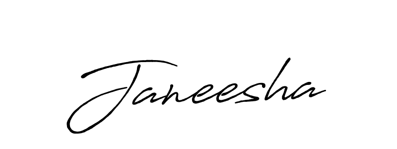 Use a signature maker to create a handwritten signature online. With this signature software, you can design (Antro_Vectra_Bolder) your own signature for name Janeesha. Janeesha signature style 7 images and pictures png