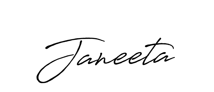 Janeeta stylish signature style. Best Handwritten Sign (Antro_Vectra_Bolder) for my name. Handwritten Signature Collection Ideas for my name Janeeta. Janeeta signature style 7 images and pictures png