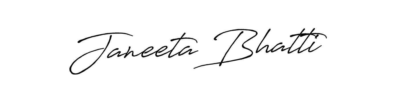 The best way (Antro_Vectra_Bolder) to make a short signature is to pick only two or three words in your name. The name Janeeta Bhatti include a total of six letters. For converting this name. Janeeta Bhatti signature style 7 images and pictures png