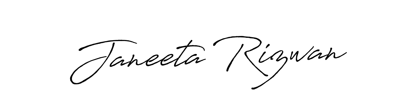 Also we have Janeeta Rizwan name is the best signature style. Create professional handwritten signature collection using Antro_Vectra_Bolder autograph style. Janeeta Rizwan signature style 7 images and pictures png