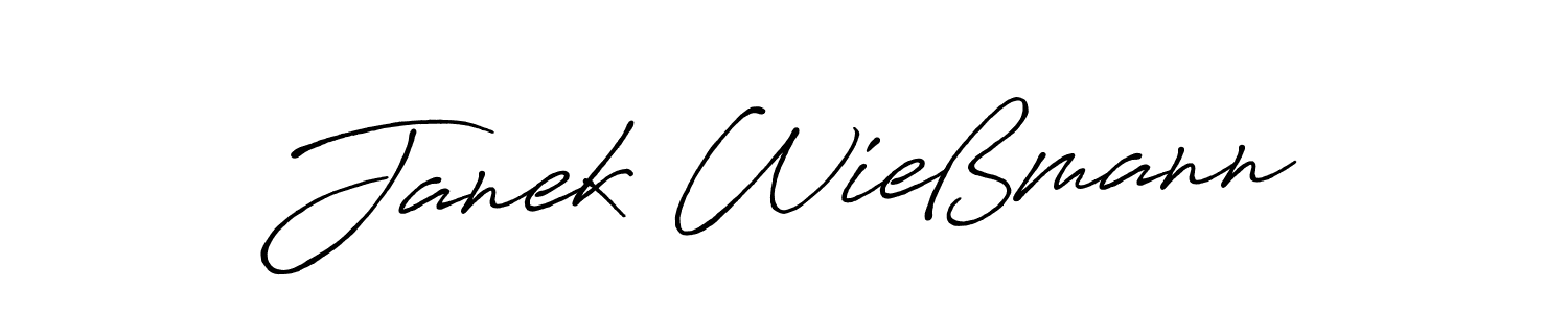 Design your own signature with our free online signature maker. With this signature software, you can create a handwritten (Antro_Vectra_Bolder) signature for name Janek Wießmann. Janek Wießmann signature style 7 images and pictures png