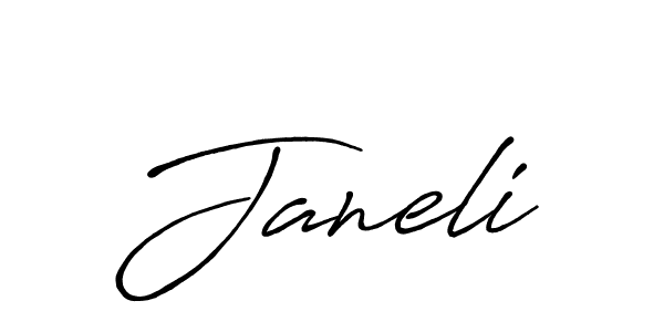 How to make Janeli name signature. Use Antro_Vectra_Bolder style for creating short signs online. This is the latest handwritten sign. Janeli signature style 7 images and pictures png