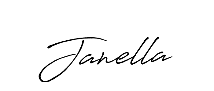 Design your own signature with our free online signature maker. With this signature software, you can create a handwritten (Antro_Vectra_Bolder) signature for name Janella. Janella signature style 7 images and pictures png