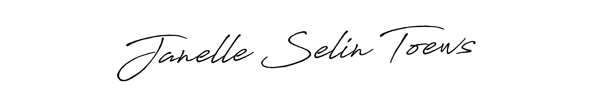 Make a beautiful signature design for name Janelle Selin Toews. With this signature (Antro_Vectra_Bolder) style, you can create a handwritten signature for free. Janelle Selin Toews signature style 7 images and pictures png