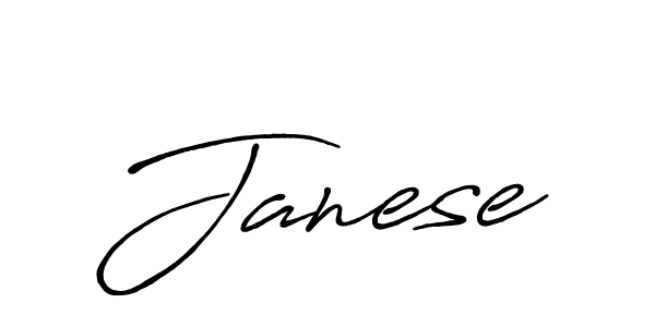 How to make Janese name signature. Use Antro_Vectra_Bolder style for creating short signs online. This is the latest handwritten sign. Janese signature style 7 images and pictures png