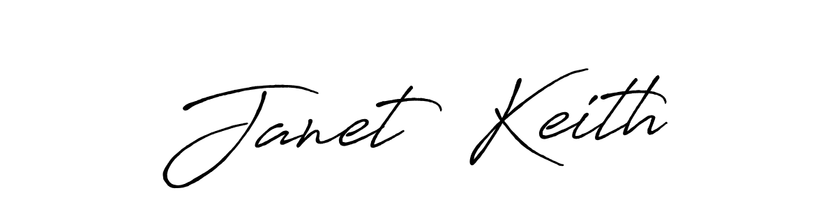 Make a beautiful signature design for name Janet  Keith. With this signature (Antro_Vectra_Bolder) style, you can create a handwritten signature for free. Janet  Keith signature style 7 images and pictures png