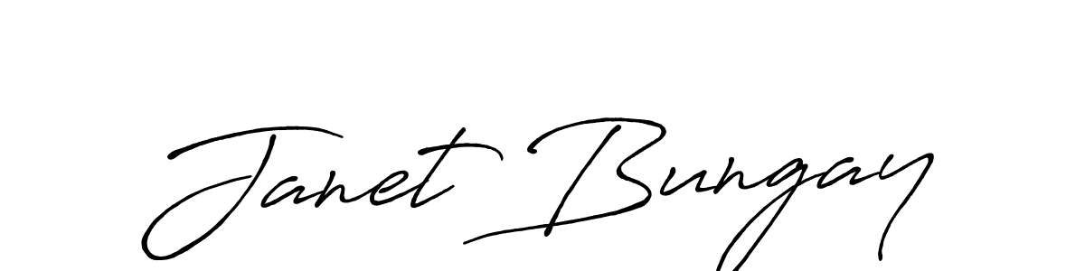 Make a beautiful signature design for name Janet Bungay. With this signature (Antro_Vectra_Bolder) style, you can create a handwritten signature for free. Janet Bungay signature style 7 images and pictures png