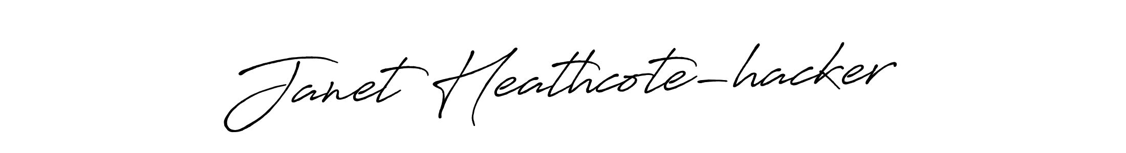 How to make Janet Heathcote-hacker name signature. Use Antro_Vectra_Bolder style for creating short signs online. This is the latest handwritten sign. Janet Heathcote-hacker signature style 7 images and pictures png