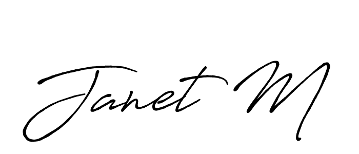 How to make Janet M signature? Antro_Vectra_Bolder is a professional autograph style. Create handwritten signature for Janet M name. Janet M signature style 7 images and pictures png