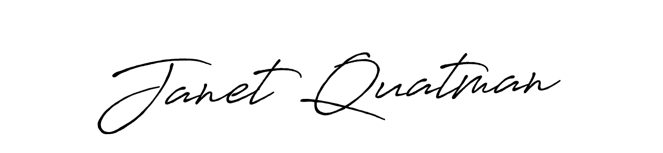 It looks lik you need a new signature style for name Janet Quatman. Design unique handwritten (Antro_Vectra_Bolder) signature with our free signature maker in just a few clicks. Janet Quatman signature style 7 images and pictures png