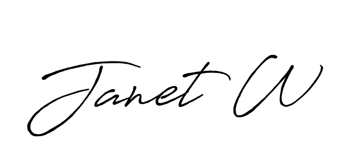 This is the best signature style for the Janet W name. Also you like these signature font (Antro_Vectra_Bolder). Mix name signature. Janet W signature style 7 images and pictures png