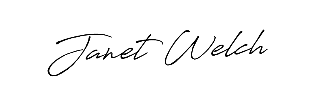 Janet Welch stylish signature style. Best Handwritten Sign (Antro_Vectra_Bolder) for my name. Handwritten Signature Collection Ideas for my name Janet Welch. Janet Welch signature style 7 images and pictures png