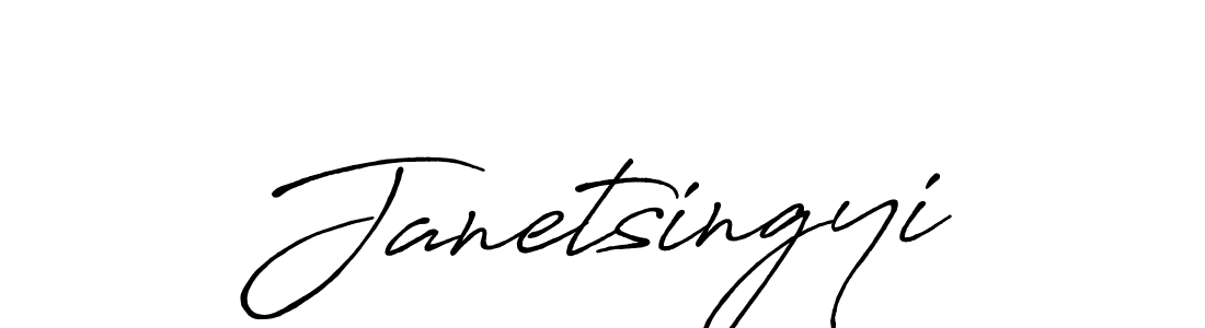 Create a beautiful signature design for name Janetsingyi. With this signature (Antro_Vectra_Bolder) fonts, you can make a handwritten signature for free. Janetsingyi signature style 7 images and pictures png