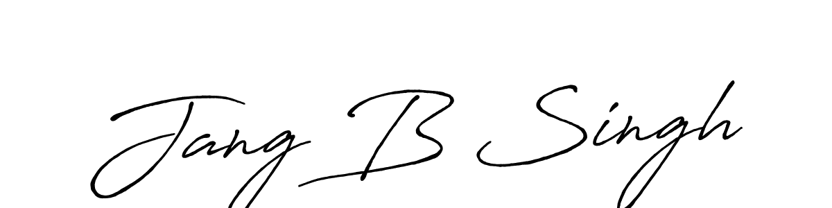 How to make Jang B Singh signature? Antro_Vectra_Bolder is a professional autograph style. Create handwritten signature for Jang B Singh name. Jang B Singh signature style 7 images and pictures png