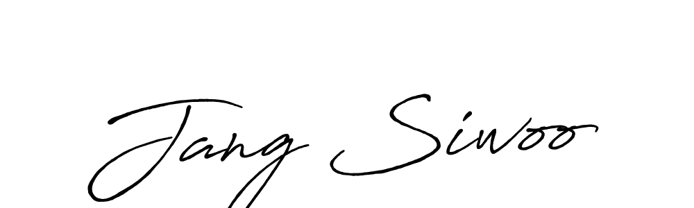 Create a beautiful signature design for name Jang Siwoo. With this signature (Antro_Vectra_Bolder) fonts, you can make a handwritten signature for free. Jang Siwoo signature style 7 images and pictures png