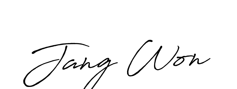 How to make Jang Won signature? Antro_Vectra_Bolder is a professional autograph style. Create handwritten signature for Jang Won name. Jang Won signature style 7 images and pictures png