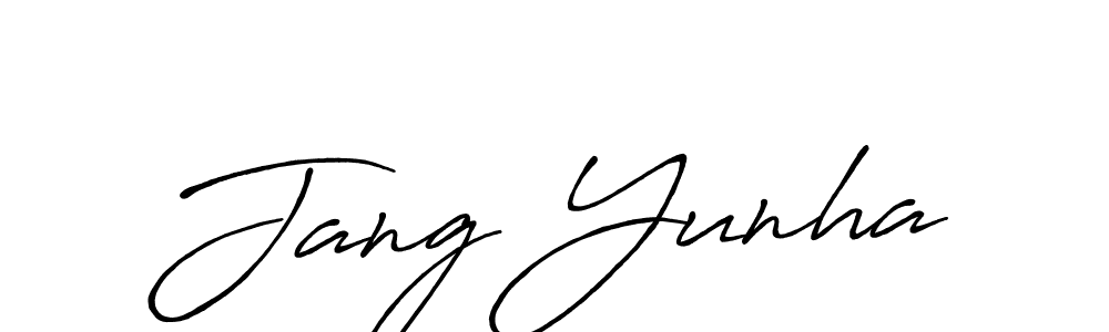 Make a beautiful signature design for name Jang Yunha. With this signature (Antro_Vectra_Bolder) style, you can create a handwritten signature for free. Jang Yunha signature style 7 images and pictures png