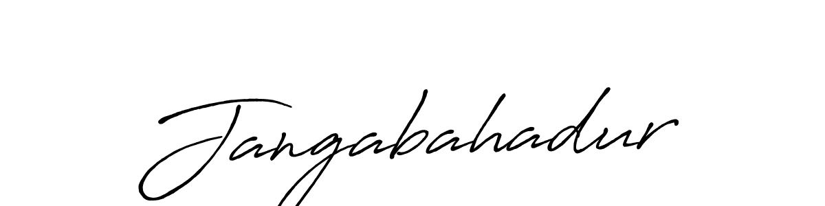The best way (Antro_Vectra_Bolder) to make a short signature is to pick only two or three words in your name. The name Jangabahadur include a total of six letters. For converting this name. Jangabahadur signature style 7 images and pictures png