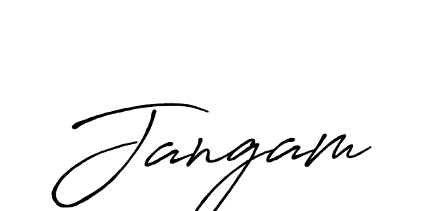 You should practise on your own different ways (Antro_Vectra_Bolder) to write your name (Jangam) in signature. don't let someone else do it for you. Jangam signature style 7 images and pictures png
