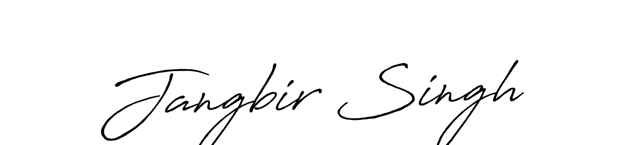 Make a beautiful signature design for name Jangbir Singh. With this signature (Antro_Vectra_Bolder) style, you can create a handwritten signature for free. Jangbir Singh signature style 7 images and pictures png