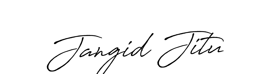 Also You can easily find your signature by using the search form. We will create Jangid Jitu name handwritten signature images for you free of cost using Antro_Vectra_Bolder sign style. Jangid Jitu signature style 7 images and pictures png