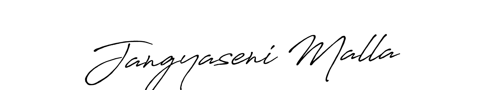 Jangyaseni Malla stylish signature style. Best Handwritten Sign (Antro_Vectra_Bolder) for my name. Handwritten Signature Collection Ideas for my name Jangyaseni Malla. Jangyaseni Malla signature style 7 images and pictures png