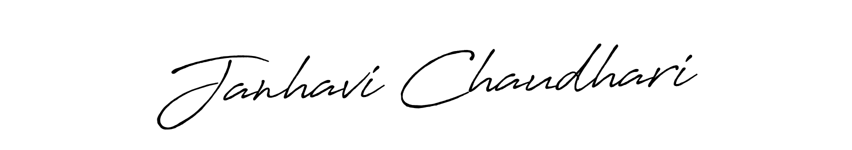 How to make Janhavi Chaudhari signature? Antro_Vectra_Bolder is a professional autograph style. Create handwritten signature for Janhavi Chaudhari name. Janhavi Chaudhari signature style 7 images and pictures png