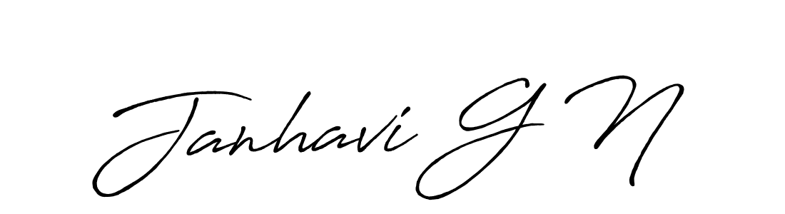 Use a signature maker to create a handwritten signature online. With this signature software, you can design (Antro_Vectra_Bolder) your own signature for name Janhavi G N. Janhavi G N signature style 7 images and pictures png