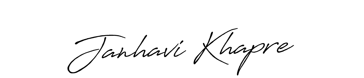 Janhavi Khapre stylish signature style. Best Handwritten Sign (Antro_Vectra_Bolder) for my name. Handwritten Signature Collection Ideas for my name Janhavi Khapre. Janhavi Khapre signature style 7 images and pictures png