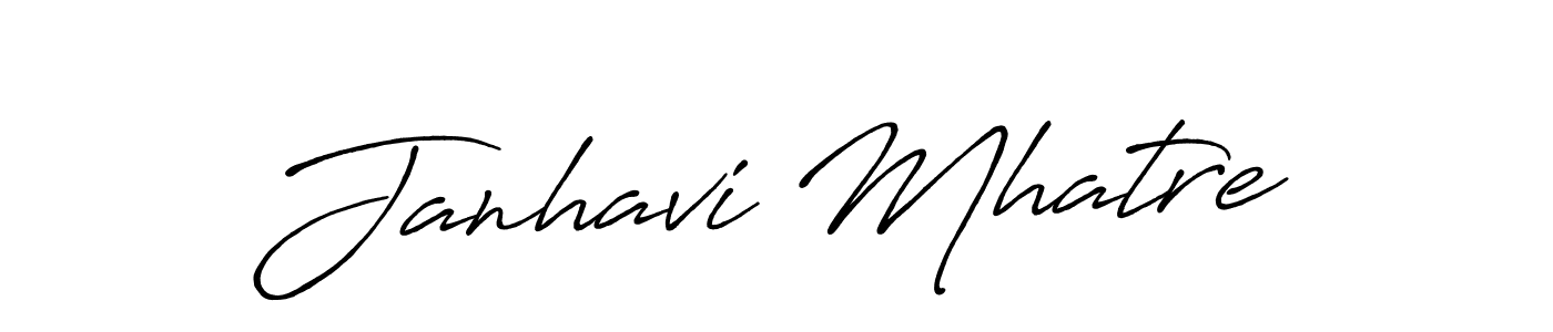 Also You can easily find your signature by using the search form. We will create Janhavi Mhatre name handwritten signature images for you free of cost using Antro_Vectra_Bolder sign style. Janhavi Mhatre signature style 7 images and pictures png