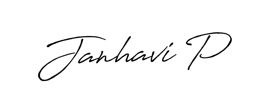 Also You can easily find your signature by using the search form. We will create Janhavi P name handwritten signature images for you free of cost using Antro_Vectra_Bolder sign style. Janhavi P signature style 7 images and pictures png