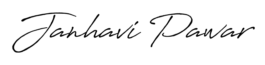 Create your official email sign-off with Janhavi Pawar name in Antro_Vectra_Bolder style. Crisp, clean, and perfectly legible across all screens. Janhavi Pawar signature style 7 images and pictures png