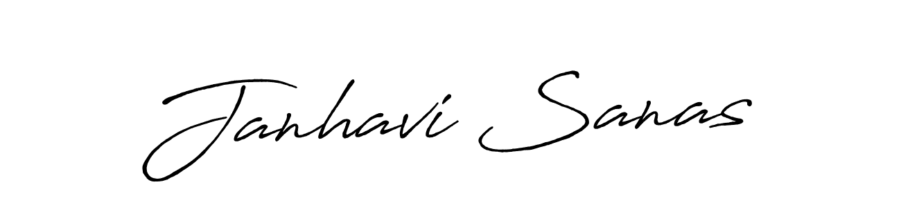 if you are searching for the best signature style for your name Janhavi Sanas. so please give up your signature search. here we have designed multiple signature styles  using Antro_Vectra_Bolder. Janhavi Sanas signature style 7 images and pictures png