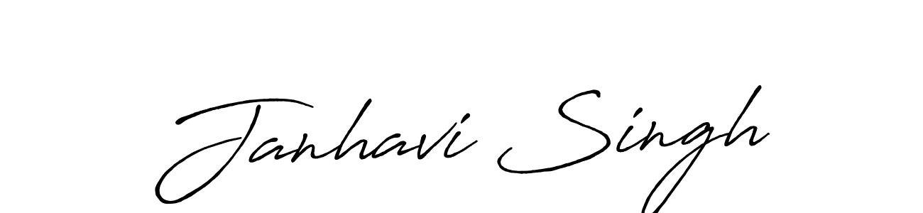 Janhavi Singh stylish signature style. Best Handwritten Sign (Antro_Vectra_Bolder) for my name. Handwritten Signature Collection Ideas for my name Janhavi Singh. Janhavi Singh signature style 7 images and pictures png