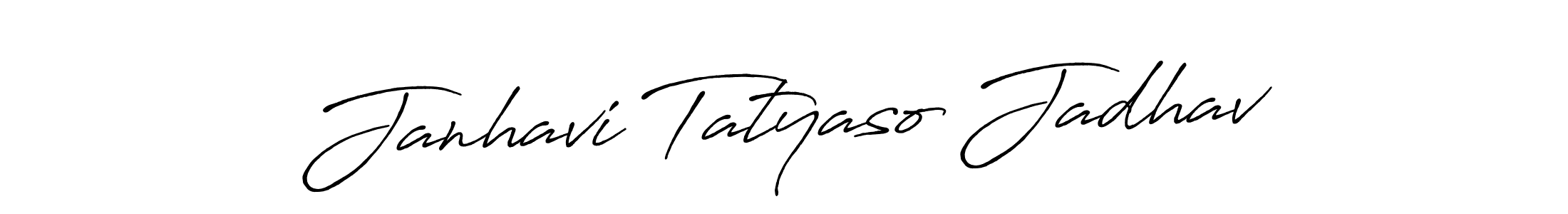 Also You can easily find your signature by using the search form. We will create Janhavi Tatyaso Jadhav name handwritten signature images for you free of cost using Antro_Vectra_Bolder sign style. Janhavi Tatyaso Jadhav signature style 7 images and pictures png