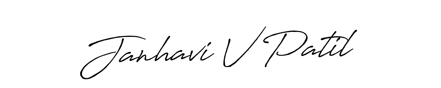 The best way (Antro_Vectra_Bolder) to make a short signature is to pick only two or three words in your name. The name Janhavi V Patil include a total of six letters. For converting this name. Janhavi V Patil signature style 7 images and pictures png