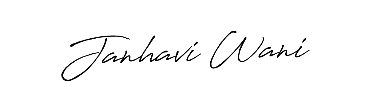 Once you've used our free online signature maker to create your best signature Antro_Vectra_Bolder style, it's time to enjoy all of the benefits that Janhavi Wani name signing documents. Janhavi Wani signature style 7 images and pictures png